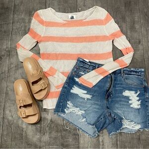 Old Navy Mesh Striped Sweater